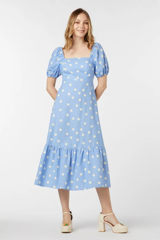Lucy Polka Dot Midi Dress - Image 9