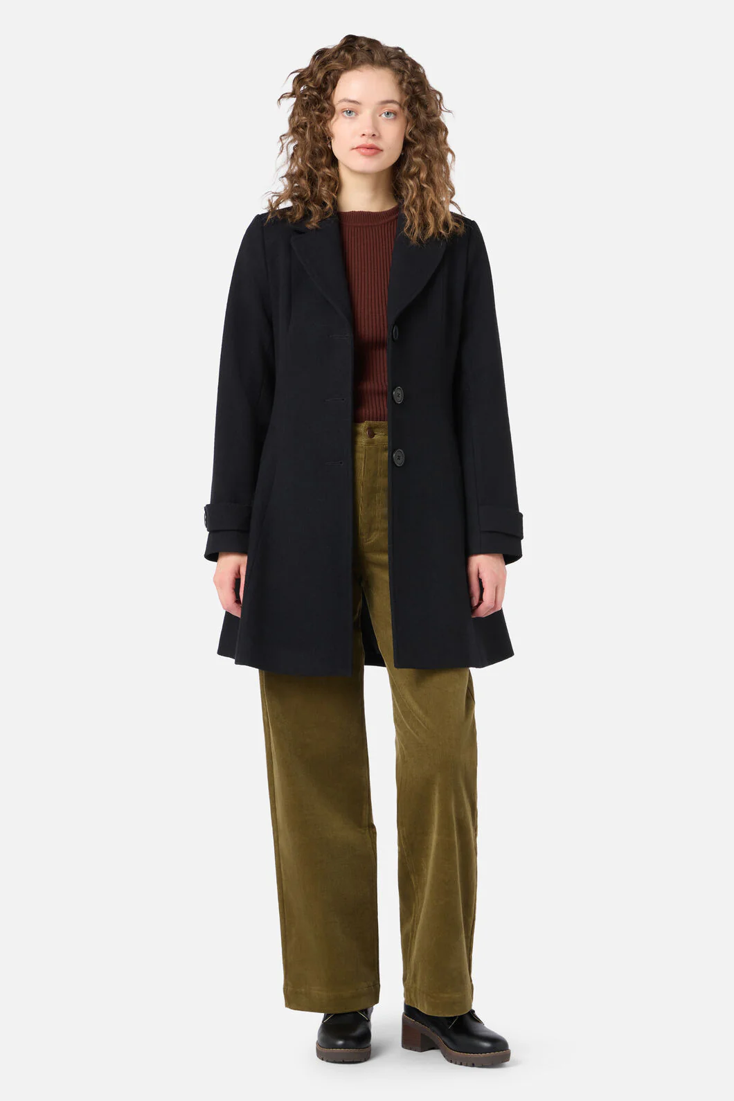 Mabel A-Line Wool Blend Coat - Image 3