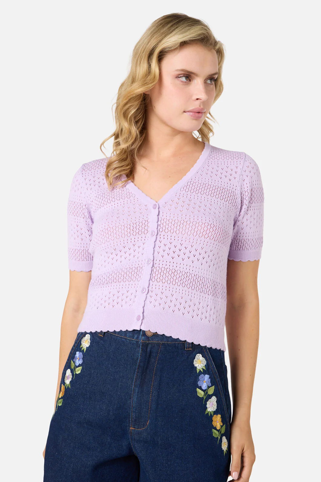 Mae Short Sleeve Cardigan - Image 8