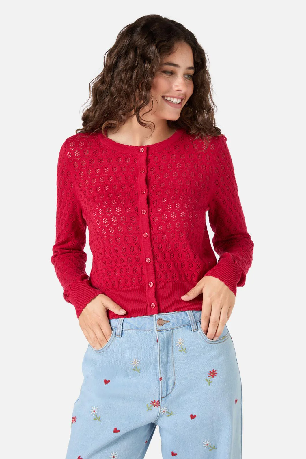 Mara Pointelle Cardigan - Image 7