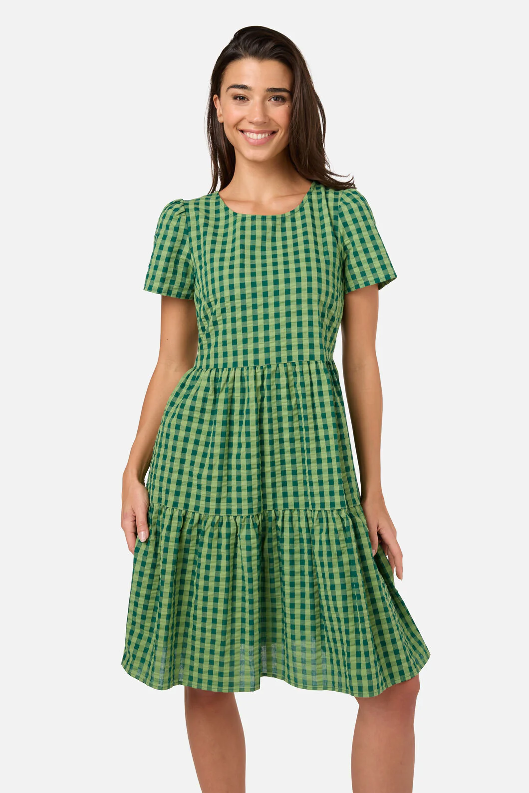 Margot Check Mini Smock Dress - Image 3