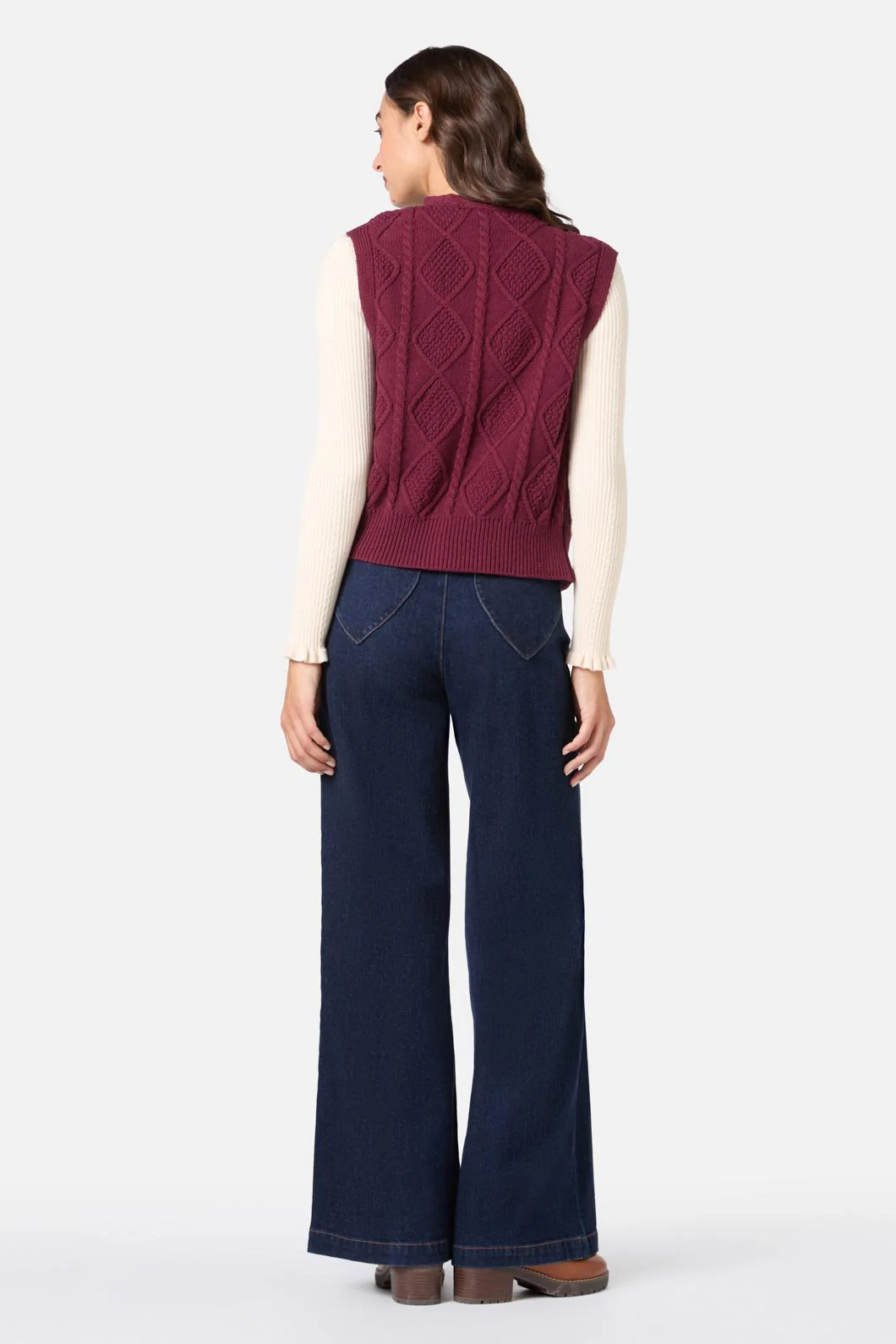 Milena Cable Knit Vest - Image 11