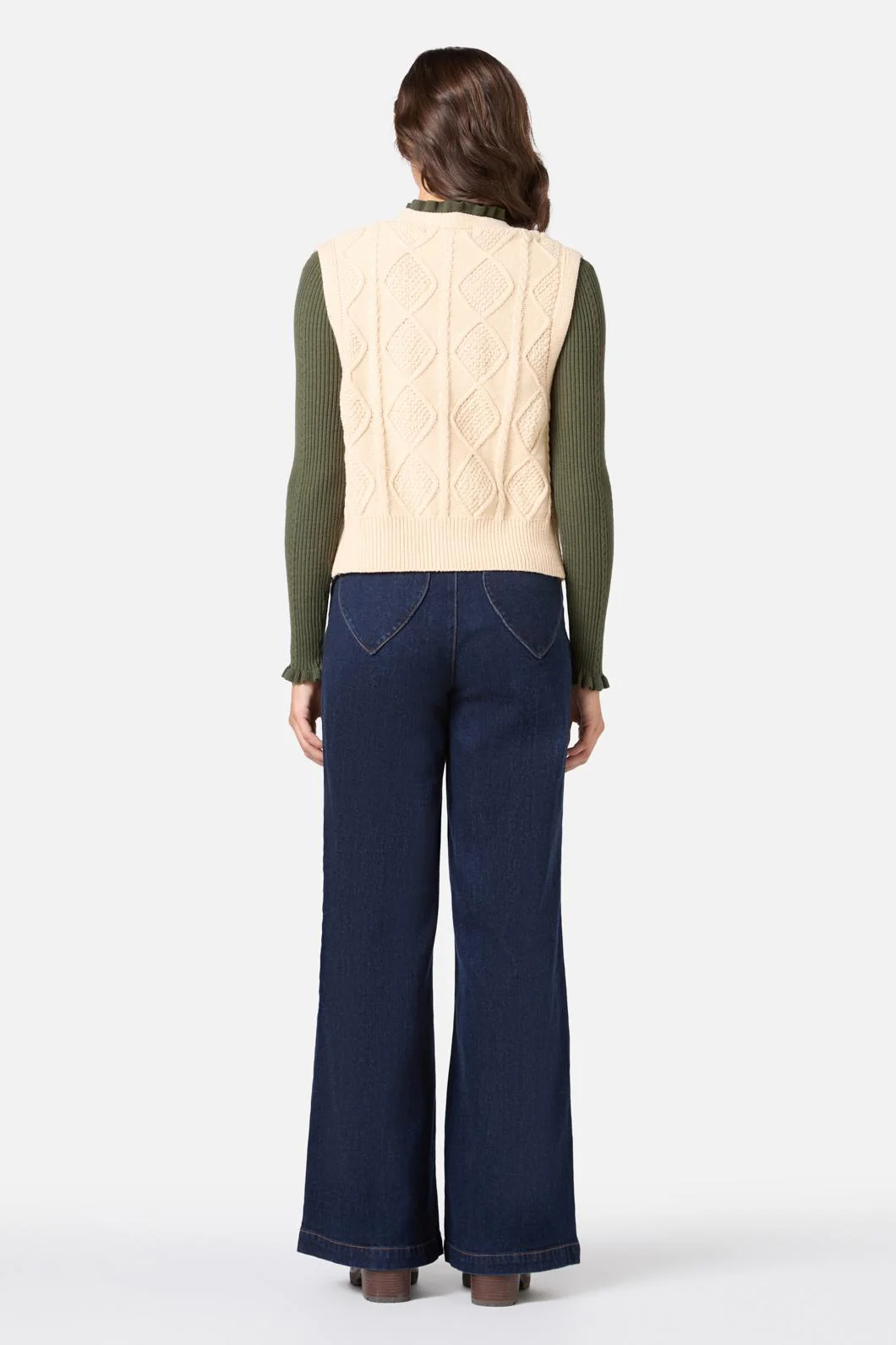 Milena Cable Knit Vest - Image 4