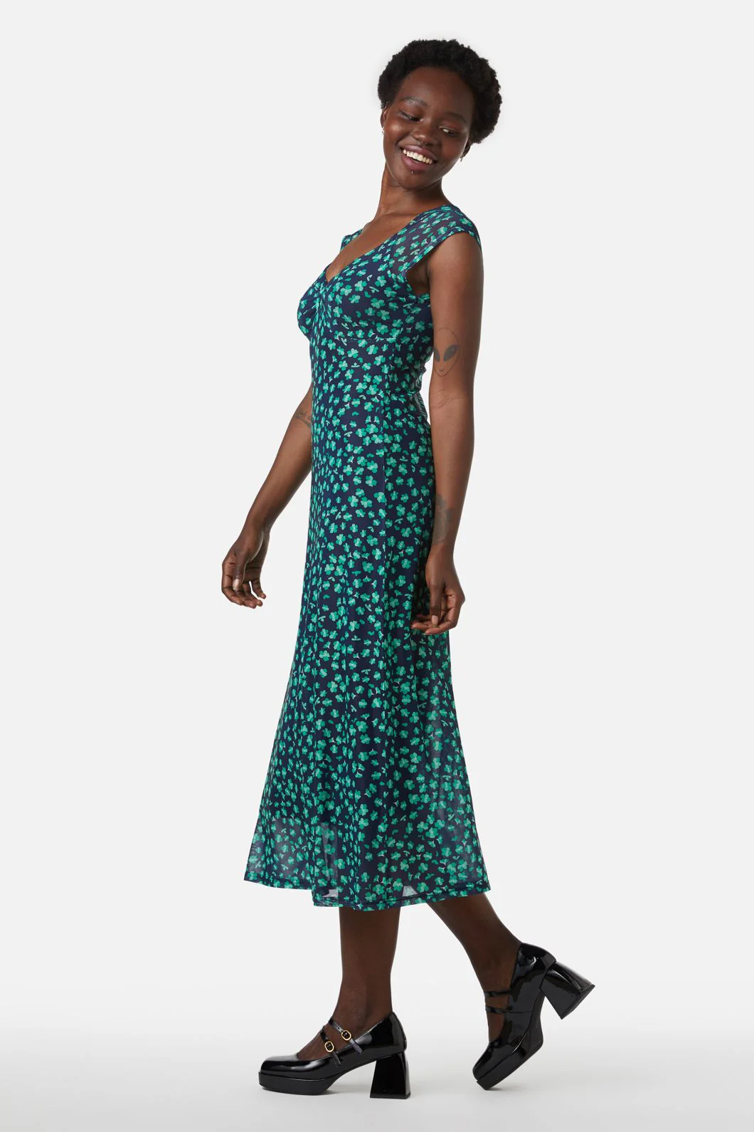 Mille Fleur Mesh Dress - Image 5