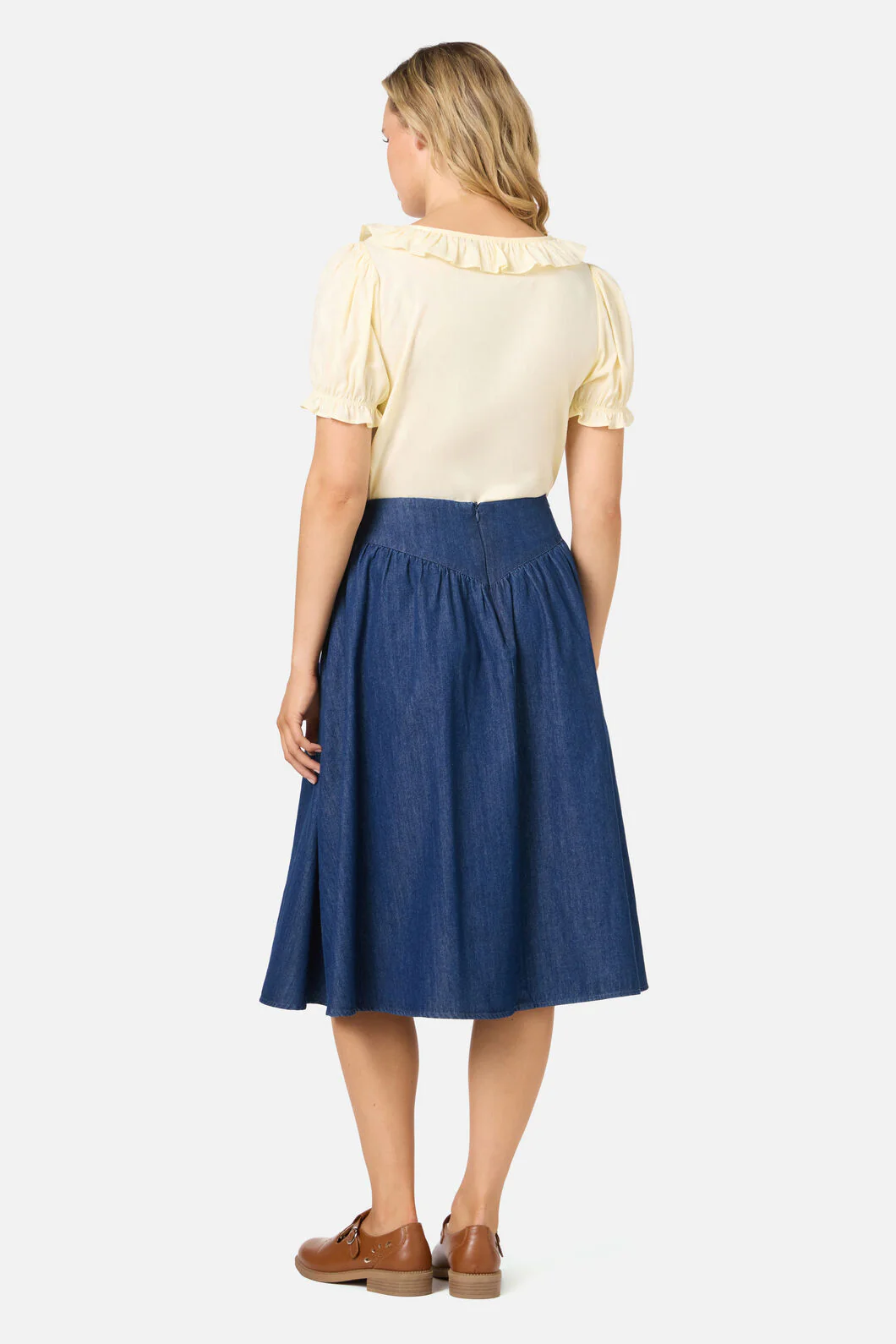 Nellie Yoke Denim Skirt - Image 5