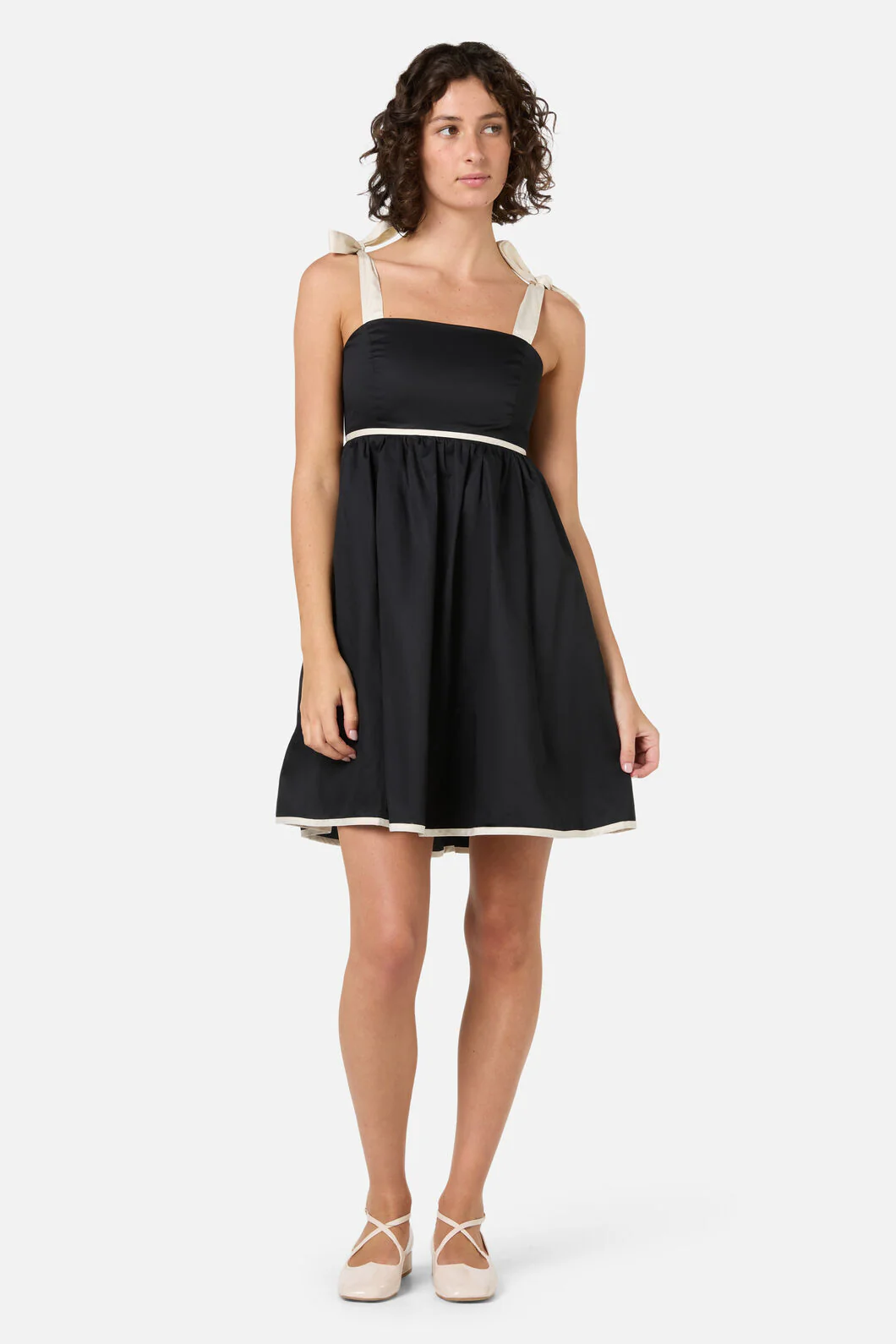 Olivia Contrast Mini Dress - Image 3