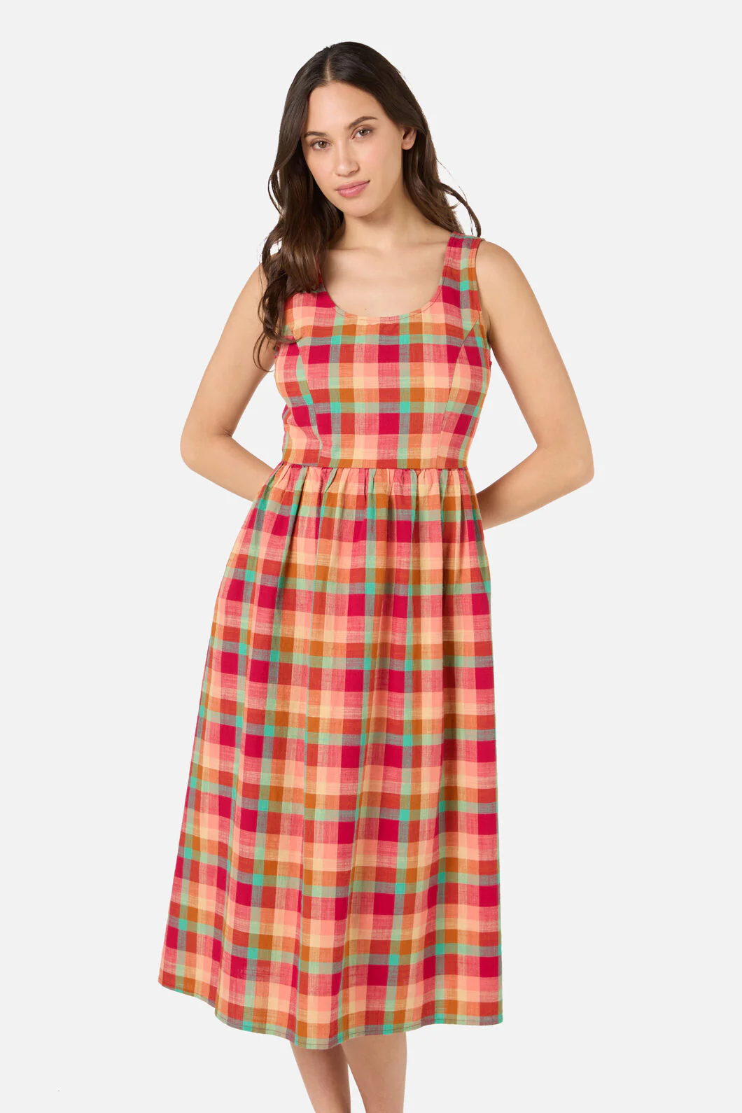 Piper Check Midi Dress - Image 5