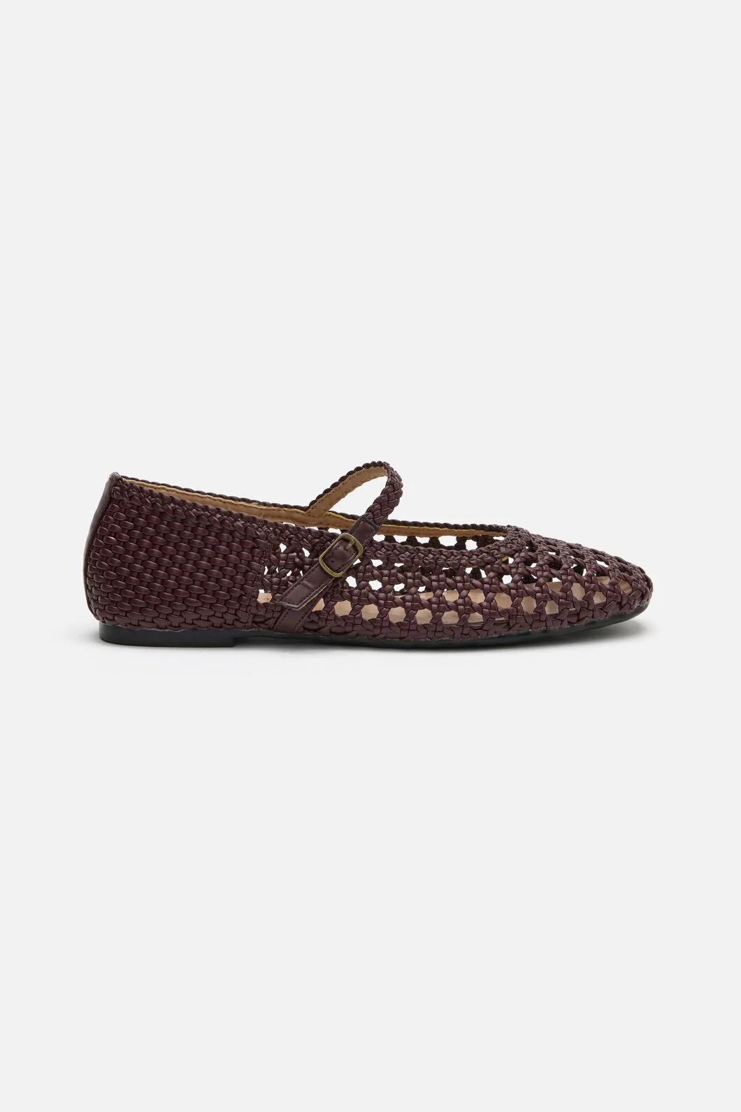 Plum Weave Flat Shoe - Image 2