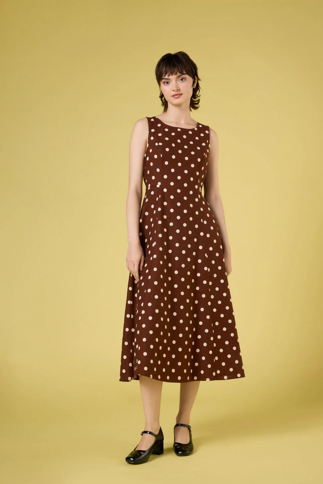 Polka Dot Midi Dress - Image 3