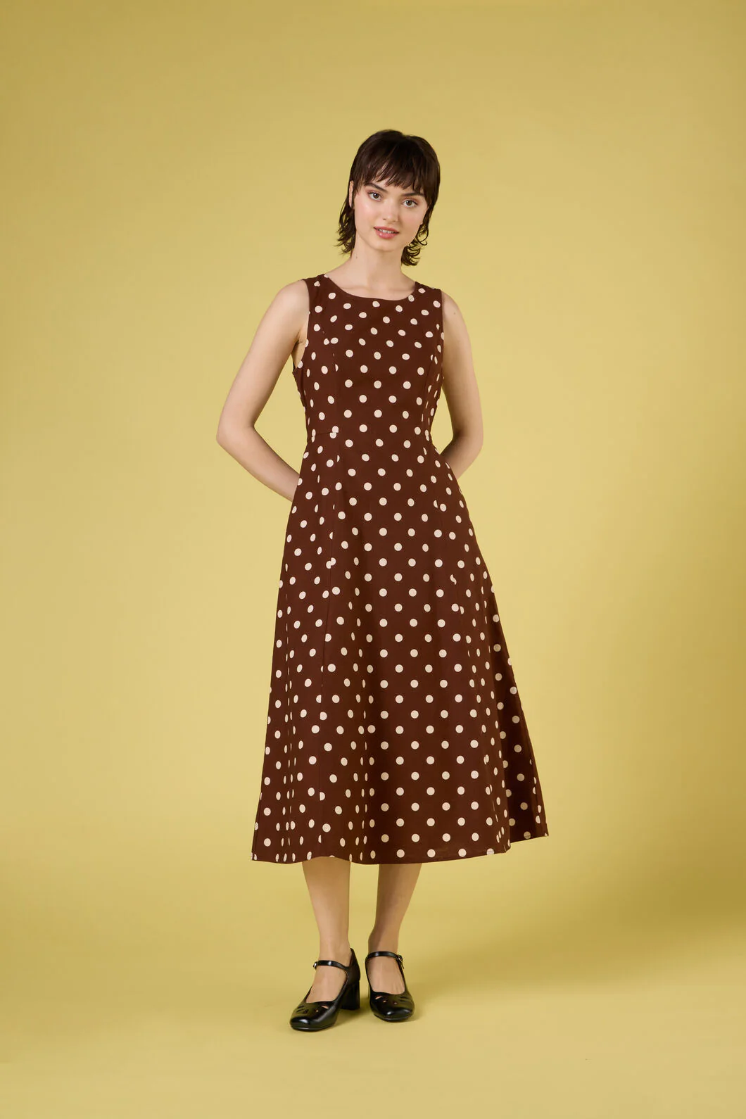 Polka Dot Midi Dress - Image 4