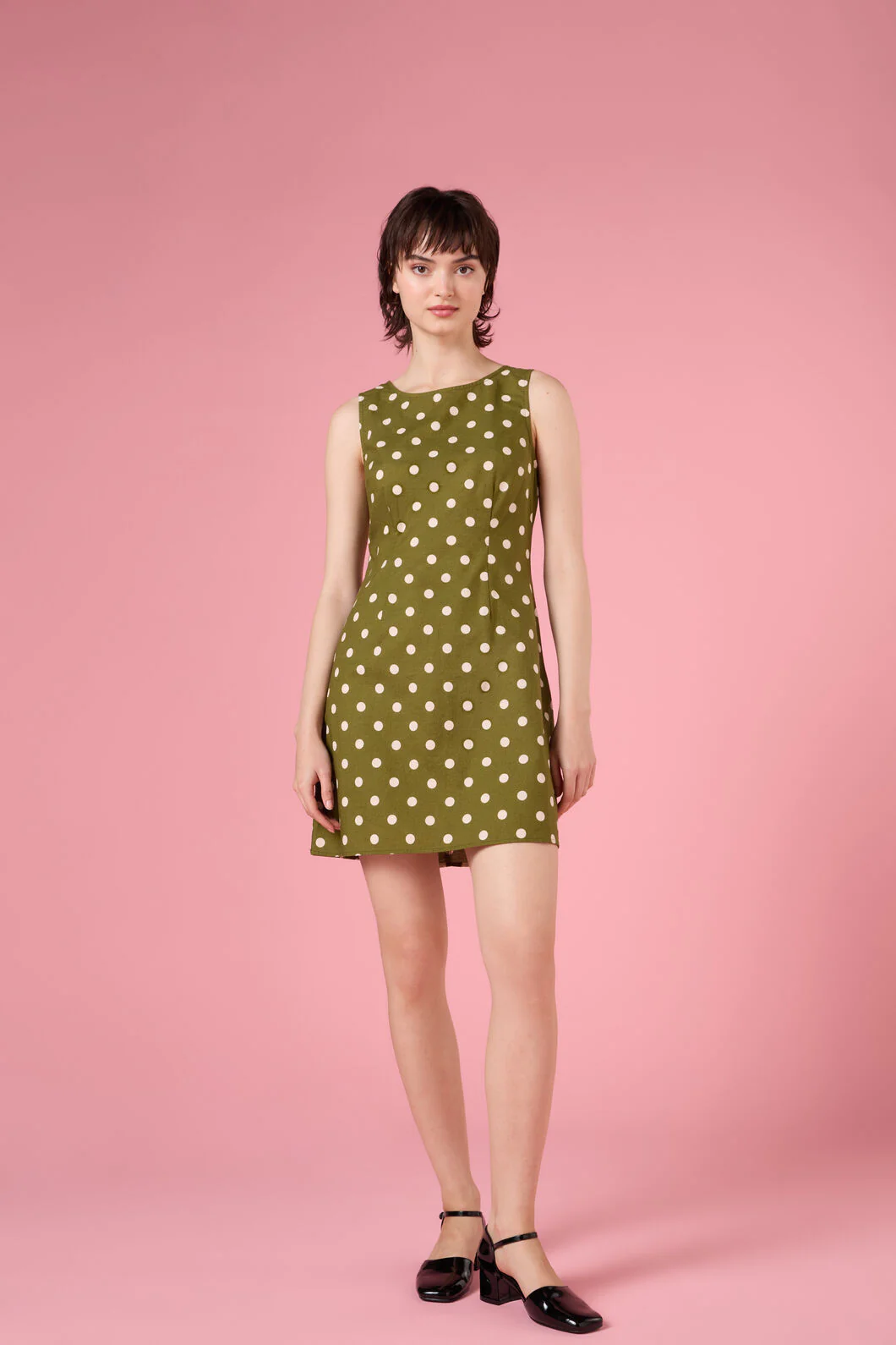 Polka Dot Shift Mini Dress