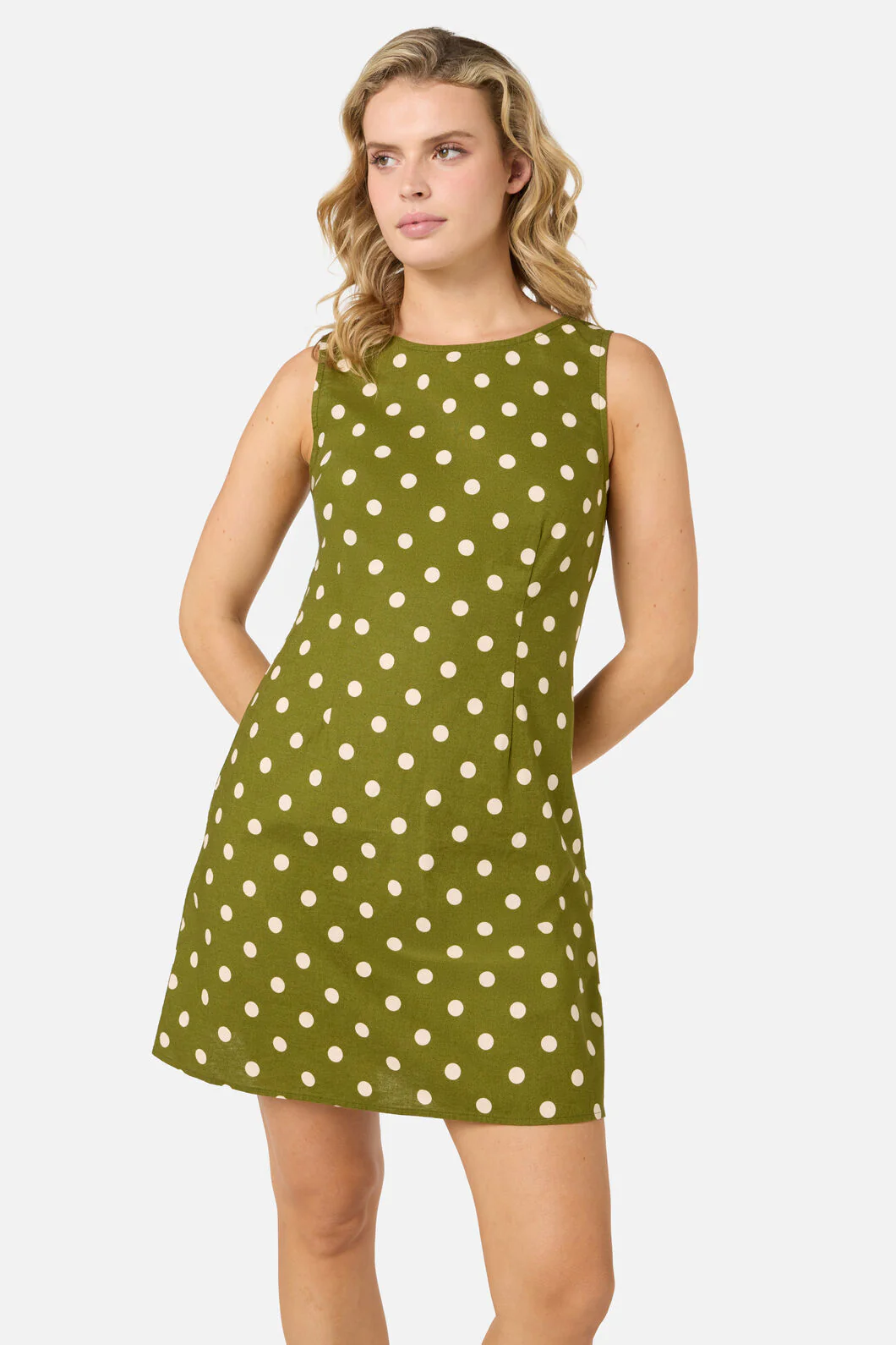 Polka Dot Shift Mini Dress - Image 2