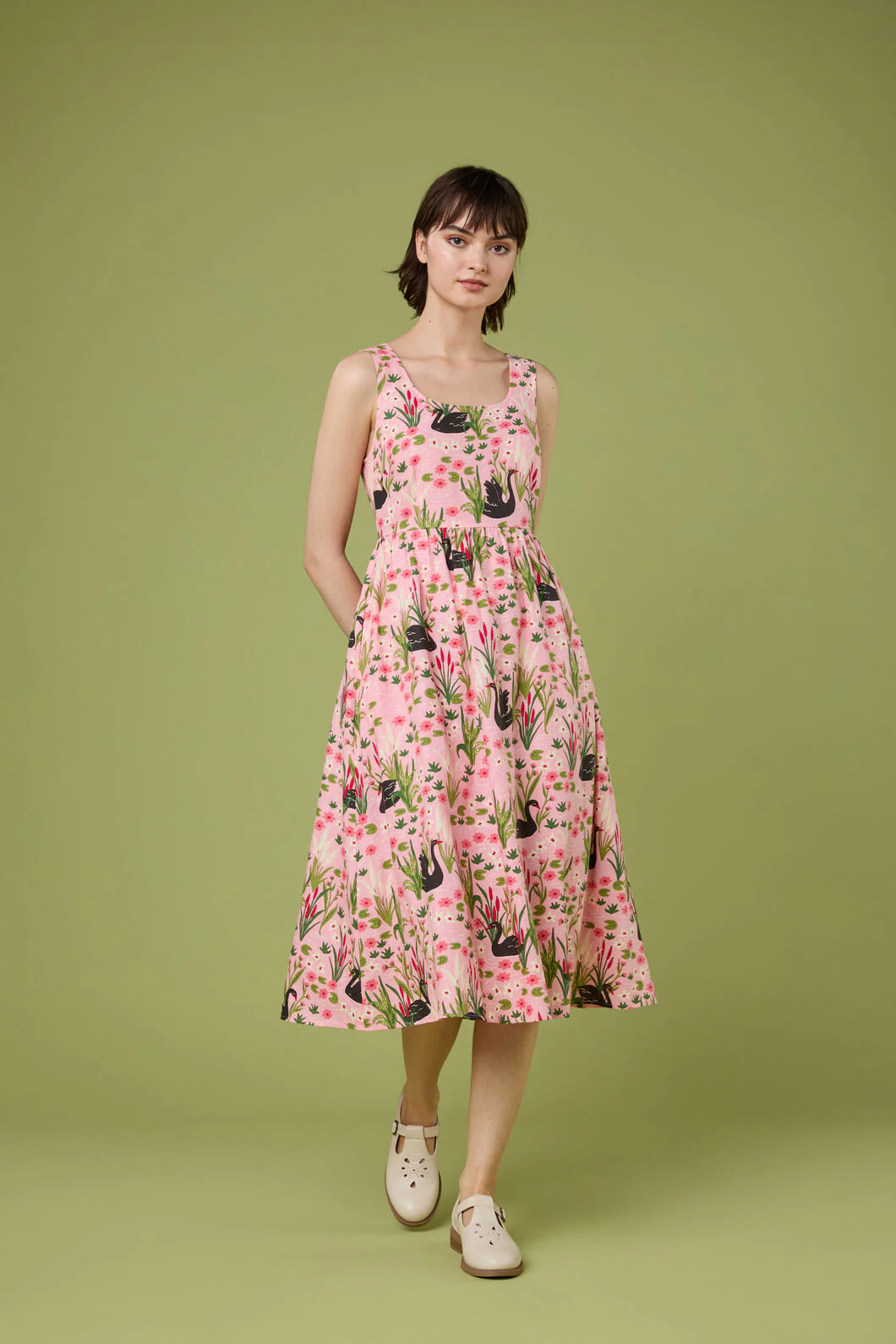 Pretty Swan Midi Dress - Image 2