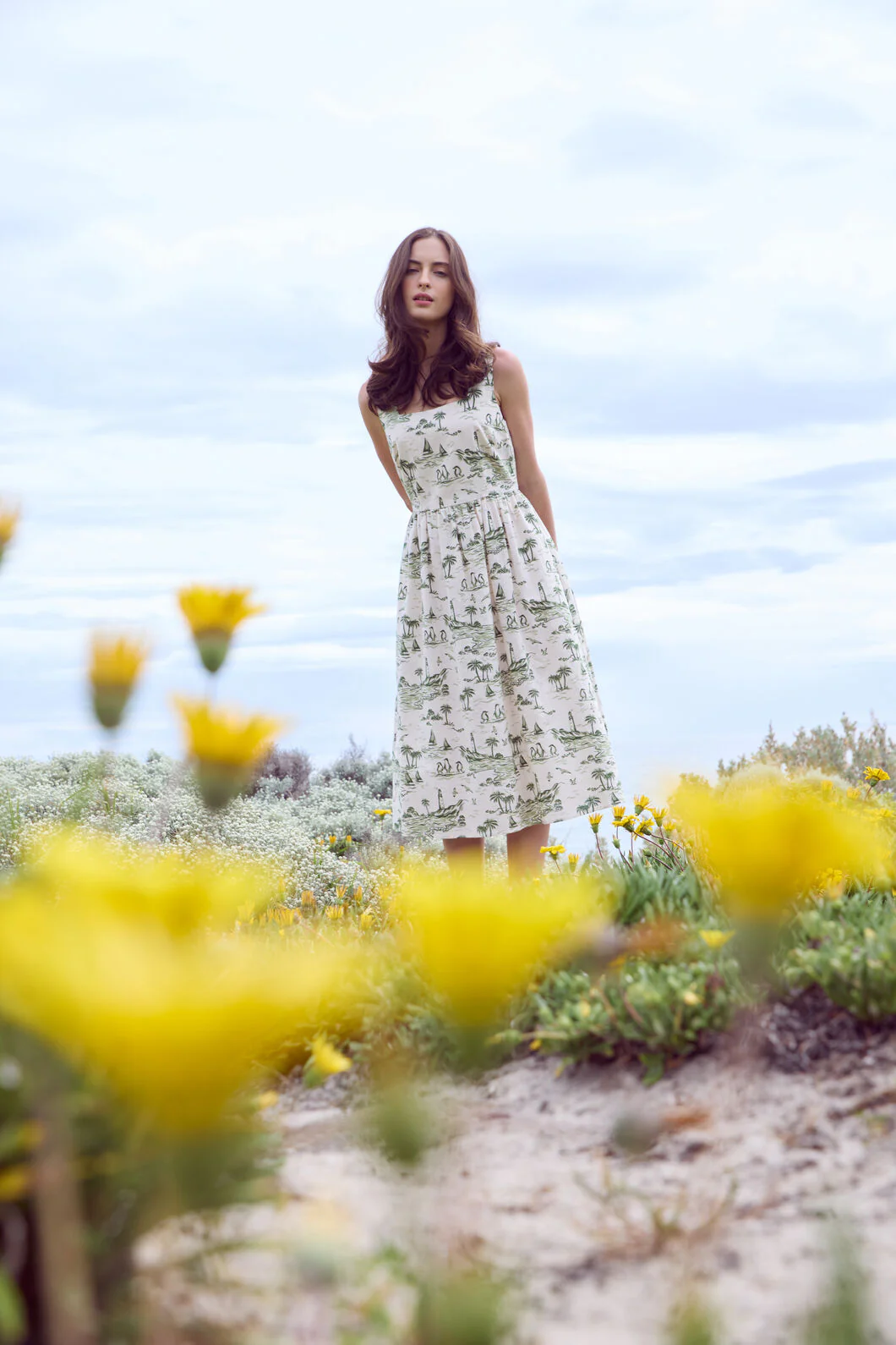 Seaside Toile Midi Dress - Image 10