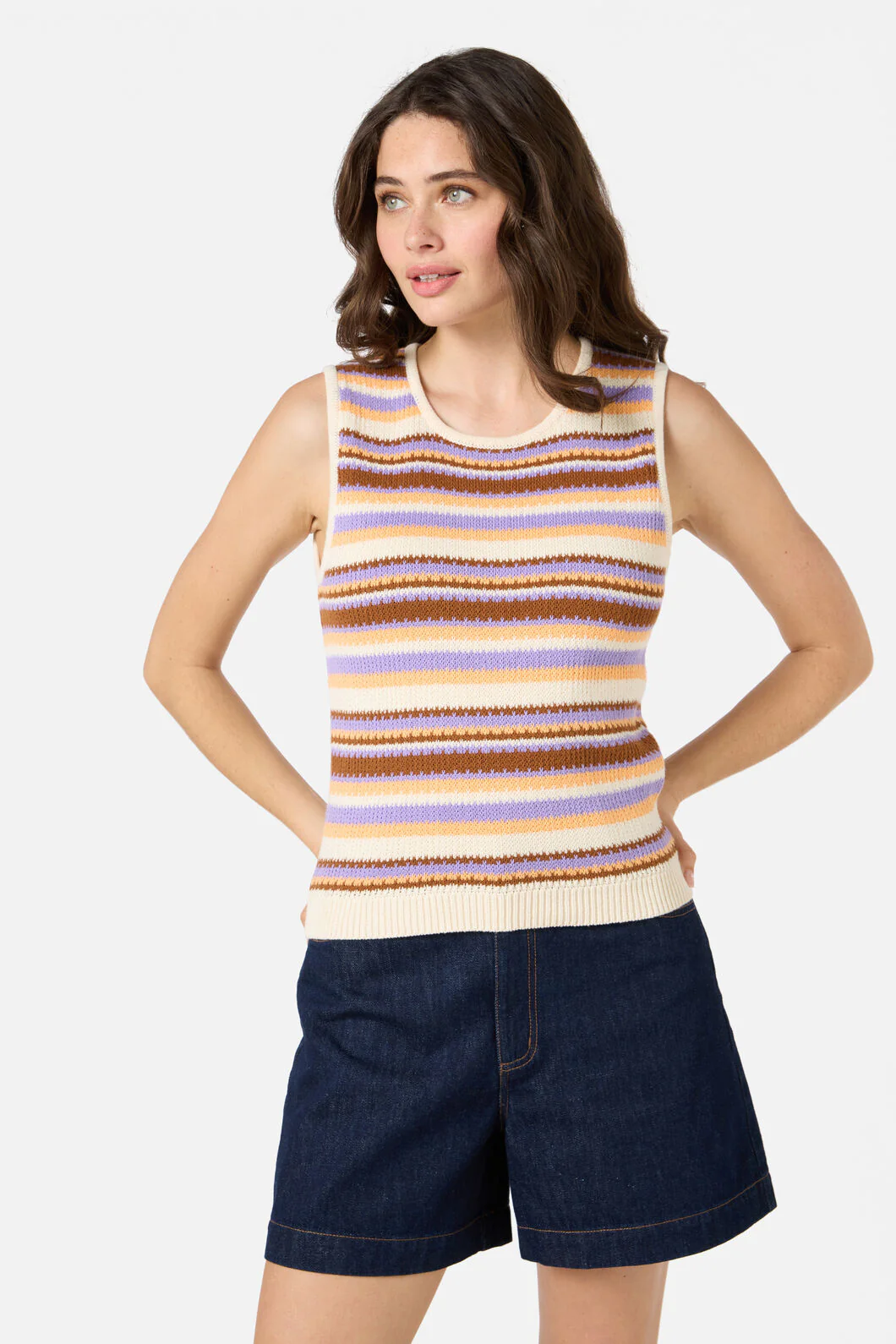 Sunset Stripe Knit Tank - Image 2
