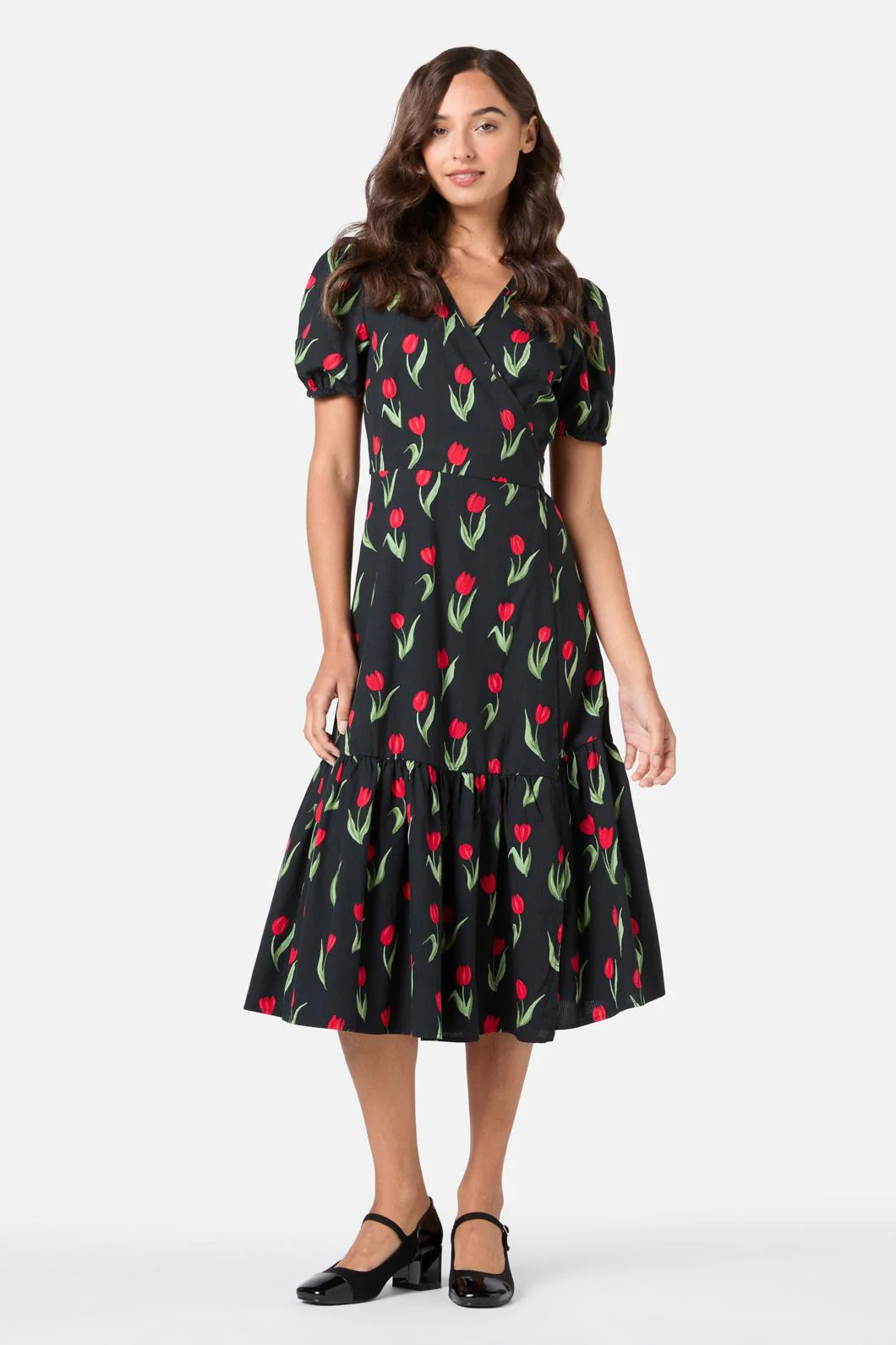 Tulip Midi Wrap Dress - Image 4