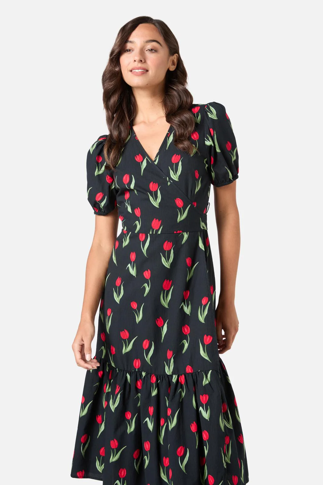 Tulip Midi Wrap Dress - Image 5