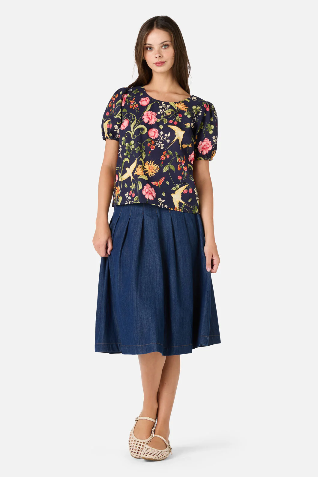 Whimsical Garden Sleeved Top - Image 2