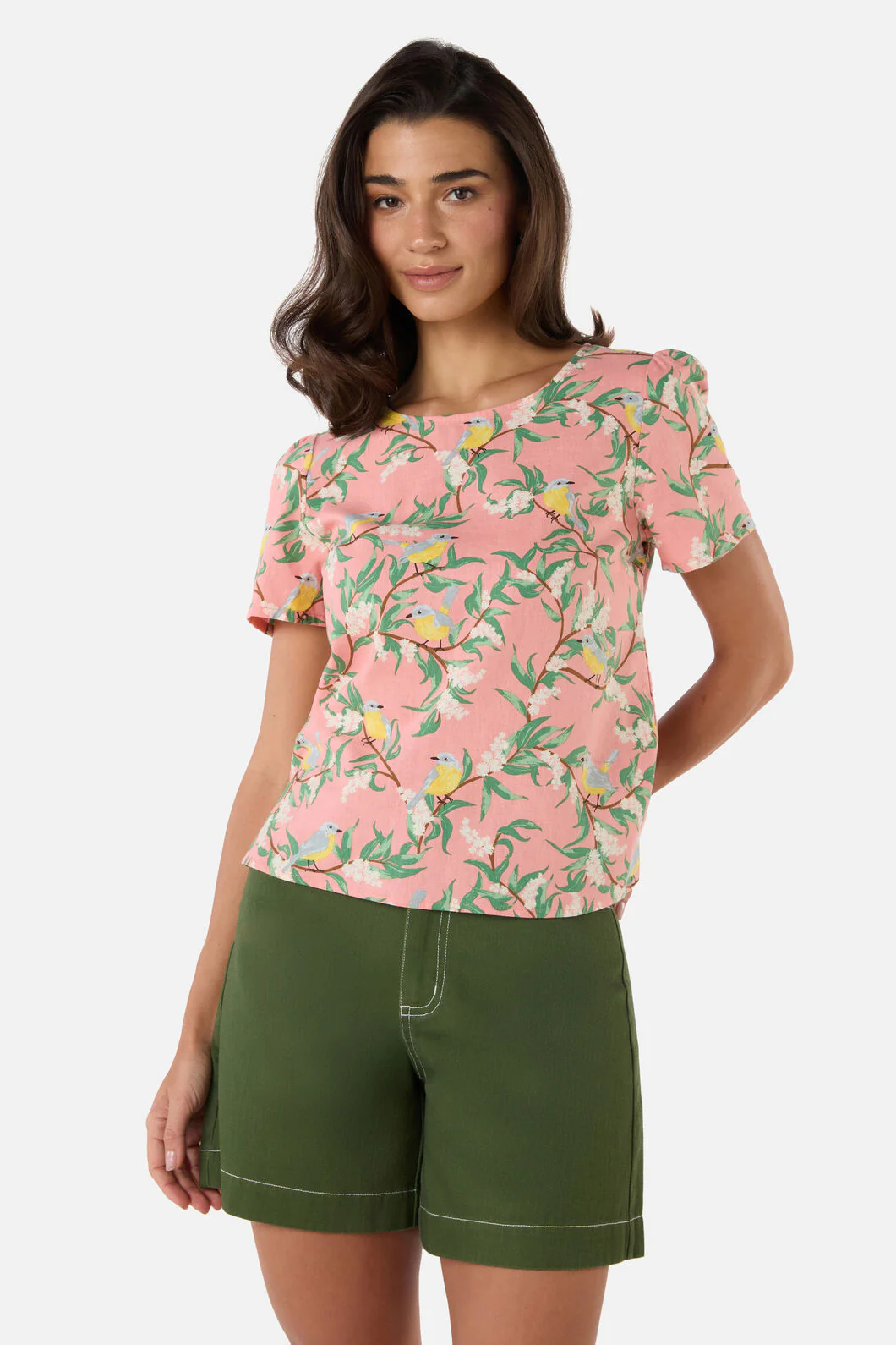 Yellow Robin Short Sleeve Top - Image 2