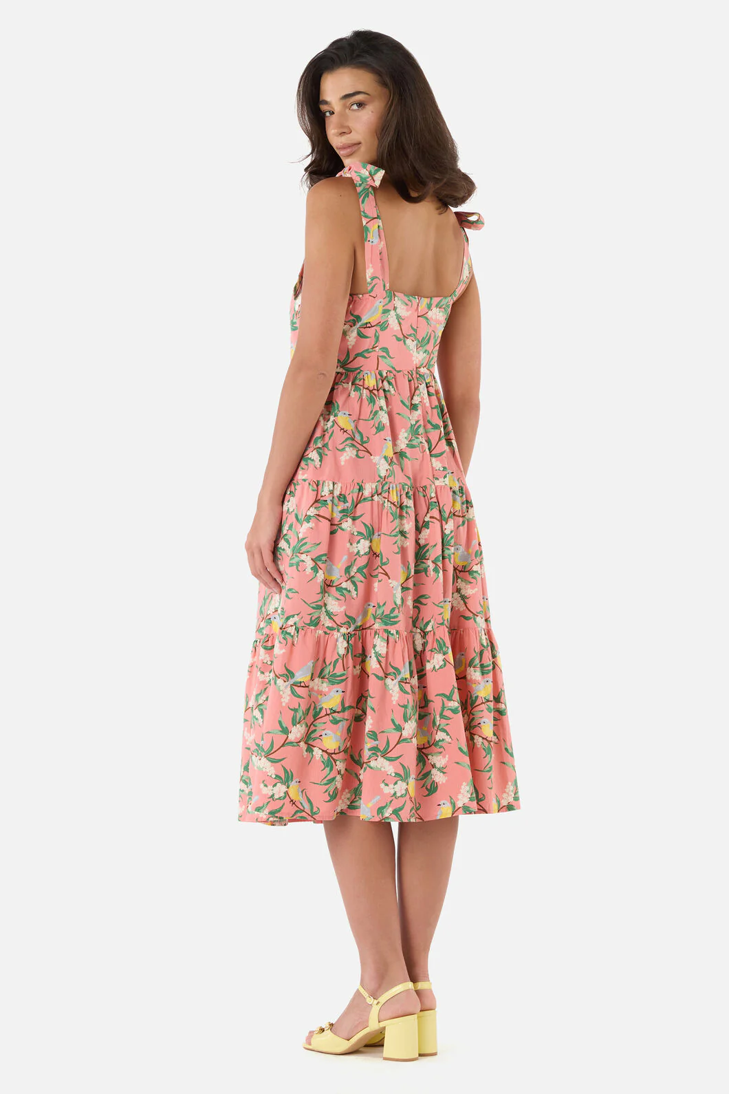 Yellow Robin Tiered Midi Dress - Image 6